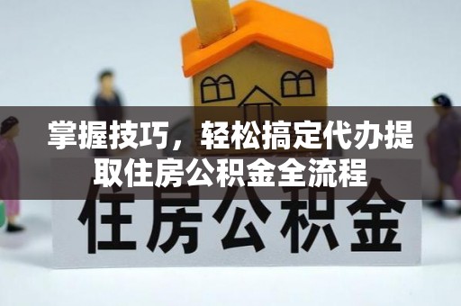 岷县掌握技巧，轻松搞定代办提取住房公积金全流程